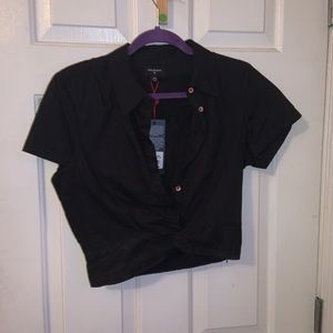 True Religion black crop top